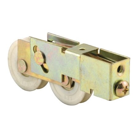 Prime-Line Steel Sliding Door Roller Tandem Assembly, 1-1/2 in  D x 5/16 in  W, Steel, Golden (1 Set) D 1940